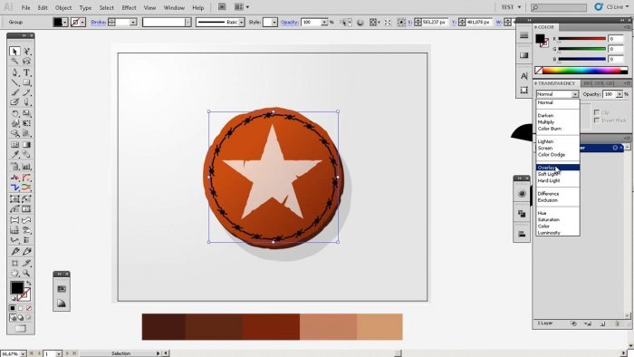 Векторный винтажный логотип в Illustrator