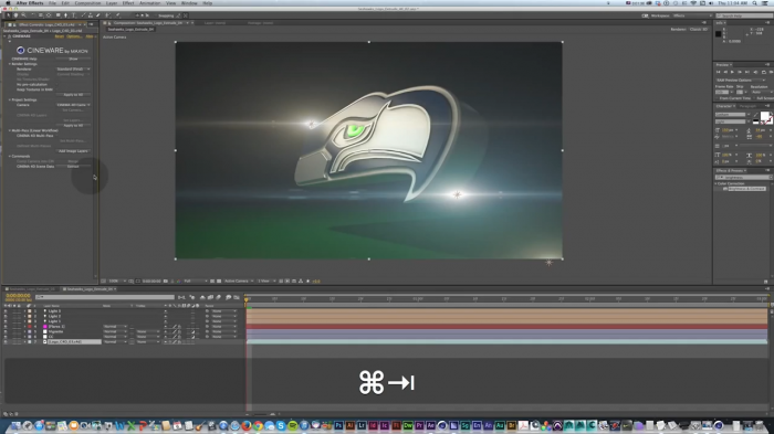 Анимация 3D логотипа в After Effects и Cinema 4D