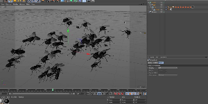 Рой мух в Cinema 4D