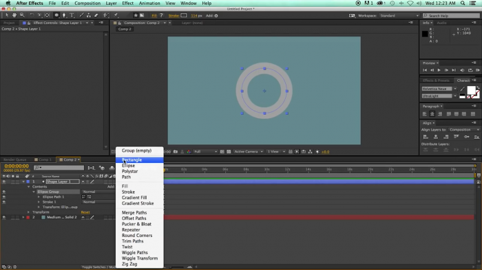 Shape Layers в After Effects