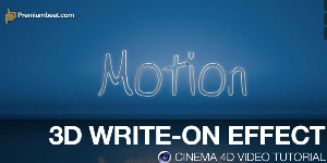 3D Write-On Effect в Cinema 4D