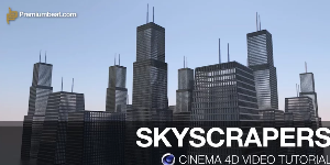 Небоскребы в Cinema 4D