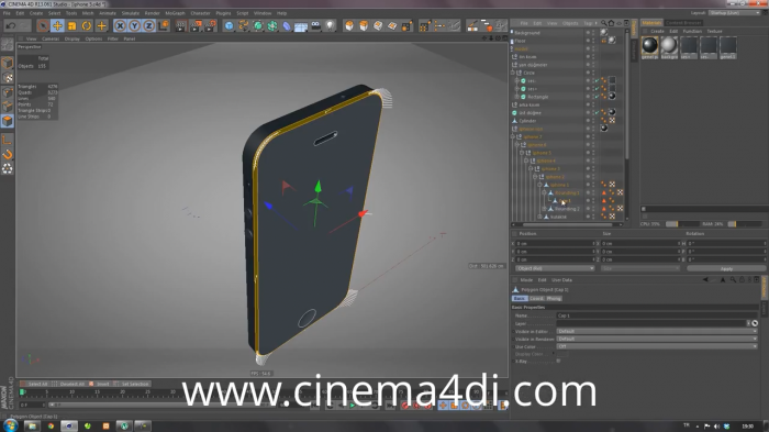 Моделирование Iphone в Cinema 4D