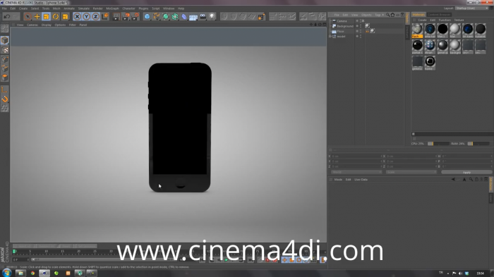 Моделирование Iphone в Cinema 4D