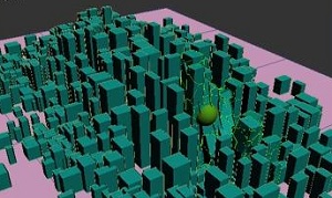Уничтожение города метеоритом с Thinking Particles в 3ds Max