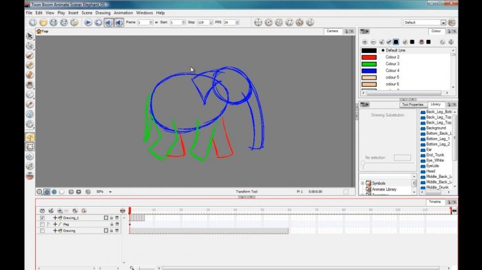 Анимация ходьбы четвероногих персонажей в Toon Boom Animate