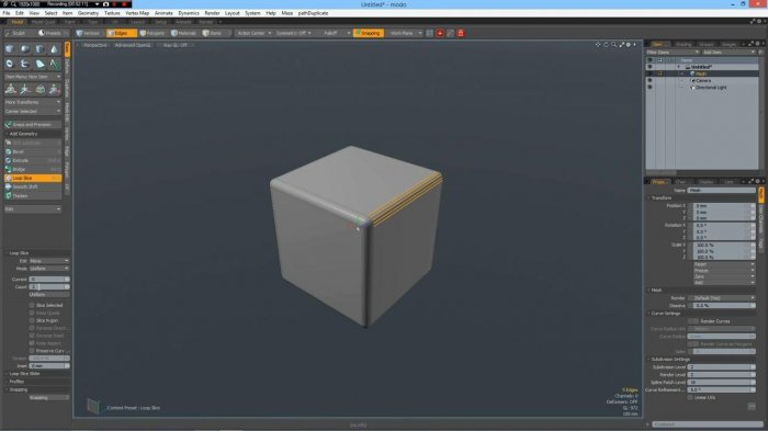 Моделирование кирпичных блоков в Modo