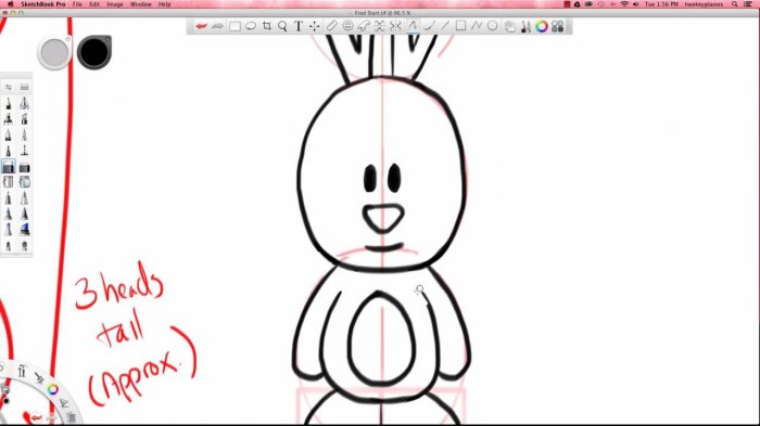 Рисование мультяшного кролика в Sketchbook Pro 6