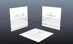 Подготовка чертежа самолета в Photoshop для моделирования в Maya