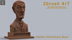 Скульптинг карикатуры Гитлера в Zbrush
