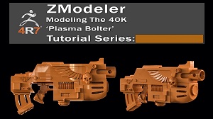 Моделирование плазменного болтера с Zmodeler в Zbrush