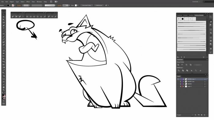 Отрисовка мультяшного кота в Illustrator
