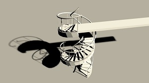 Моделирование спиральной лестницы в Maya