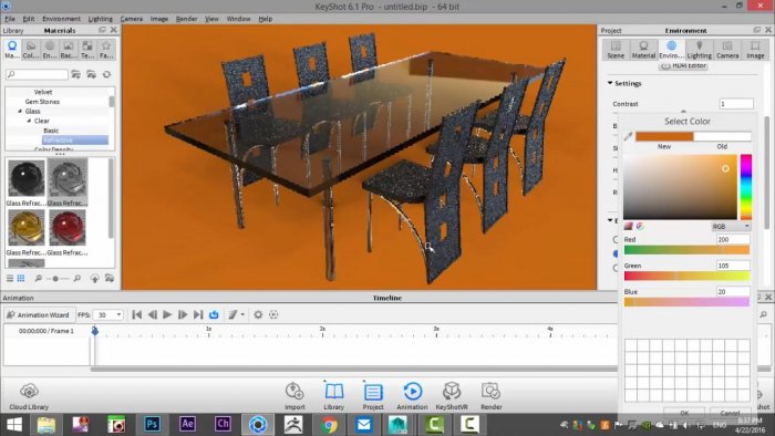Моделирование стола со стульями в Maya