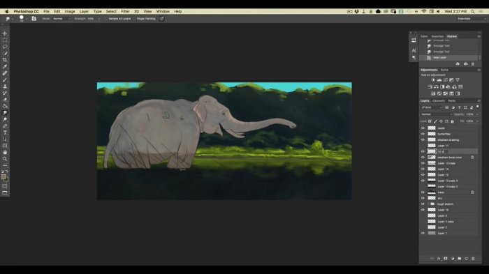 Рисование слона в Photoshop