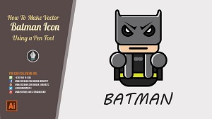 Иконка Бэтмена в Illustrator