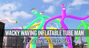 Анимация надувного человека в Cinema 4D