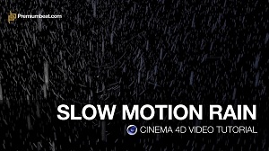 Дождь в слоу моушн в Cinema 4D