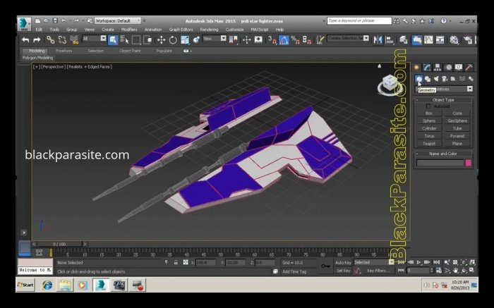 Моделирование истребителя Jedi Starfighter в 3ds Max