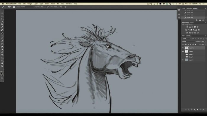 Как рисовать лошадей в Photoshop?