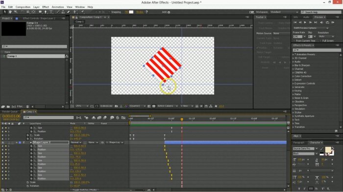 Моушн анимация флага в After Effects