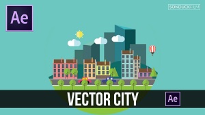 Анимация векторного города в After Effects