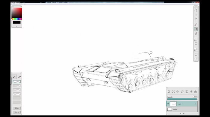 Рисование современного танка