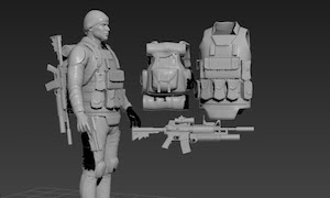 Моделирование военной экипировки в 3ds Max и ZBrush