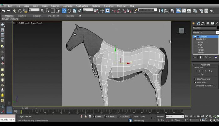 Моделирование лошади в 3ds Max