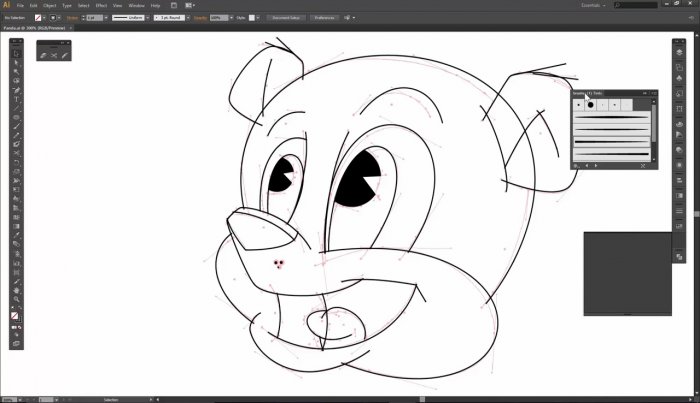Отрисовка и раскрашивание панды в Illustrator
