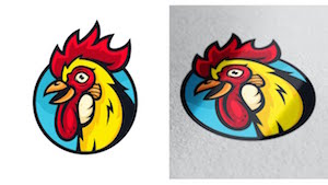 Дизайн логотипа - векторный петух в Illustrator