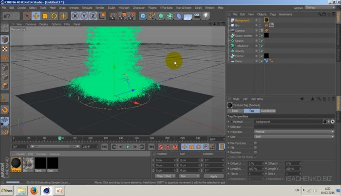 Создание песка с помощью X-Particles в Cinema 4D