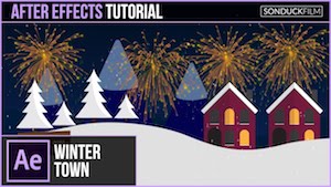 Рождественский городок с Illustrator и After Effects