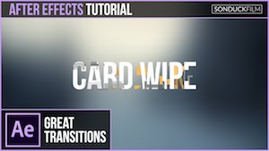 Card wipe переход между текстом в After Effects