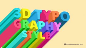 Разноцветная 3D типографика в Illustrator