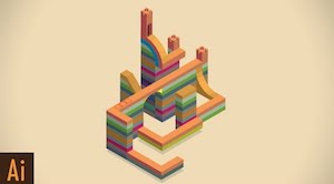 Дизайн уровня для Monument Valley в Illustrator