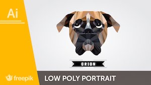Low Poly собака в Illustrator