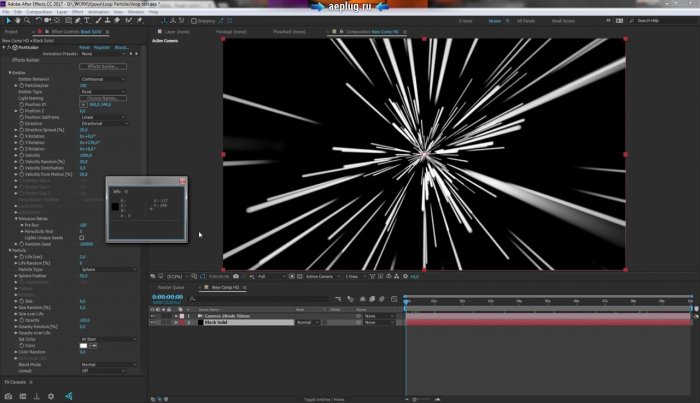 Делаем зацикленное видео (loop) с частицами в After Effects
