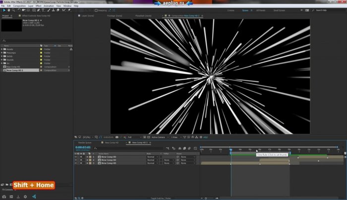 Делаем зацикленное видео (loop) с частицами в After Effects