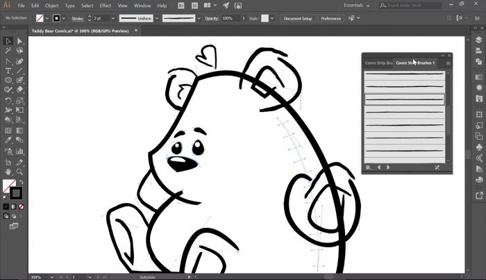 Отрисовка мультяшного медведя в Illustrator