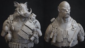 Скульптинг персонажа из Special Force Squad в ZBrush