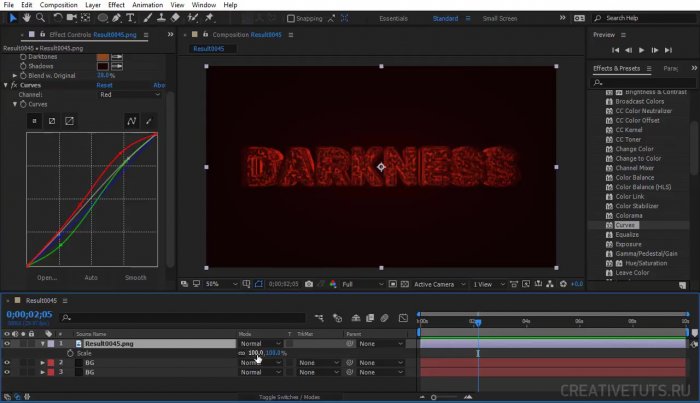 Красивый красный 3D текст в Cinema 4D и After Effects