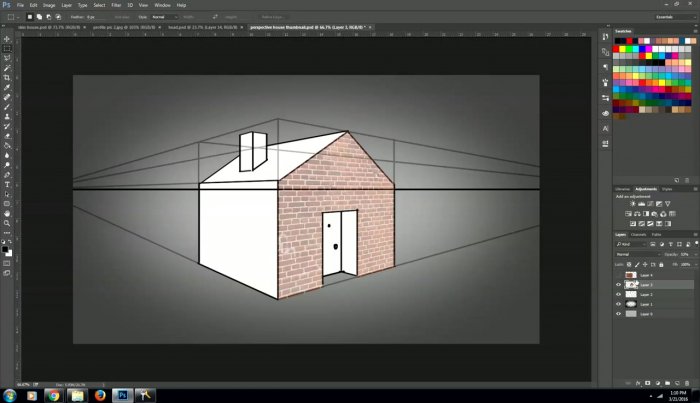 Визуализация реалистичного дома в Photoshop