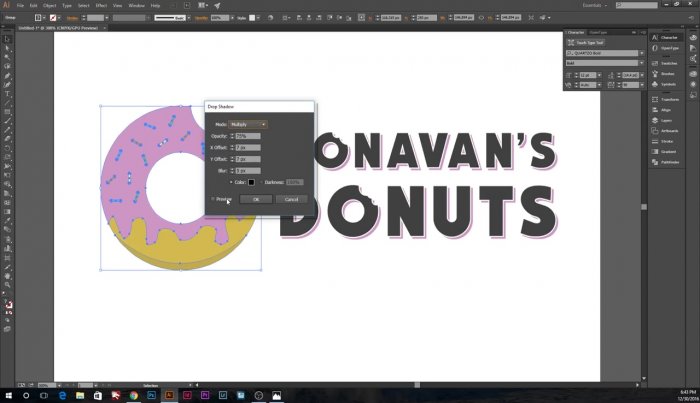 Логотип Donut в Иллюстраторе