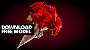 Моделирование букета роз в Blender