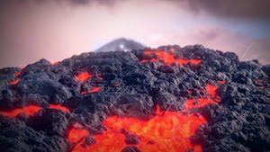 Имитация вулканического камня и лавы в Blender