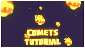 Падающие огненные кометы в After Effects