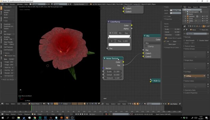 Моделирование букета роз в Blender
