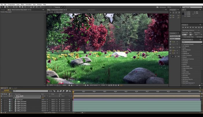 Сказочный лес в Cinema 4D и After Effects