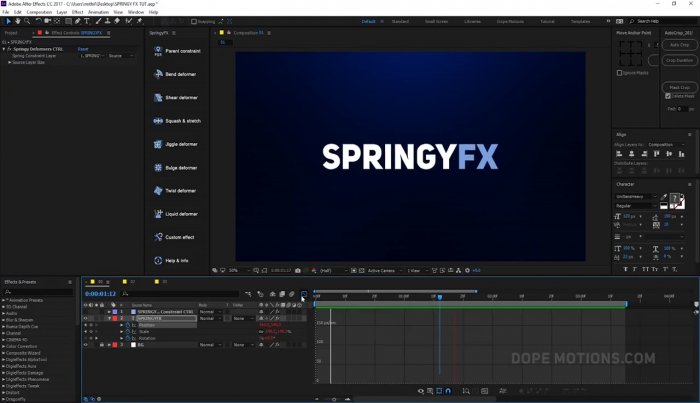 Создание потрясающей анимации с Springy FX в After Effects